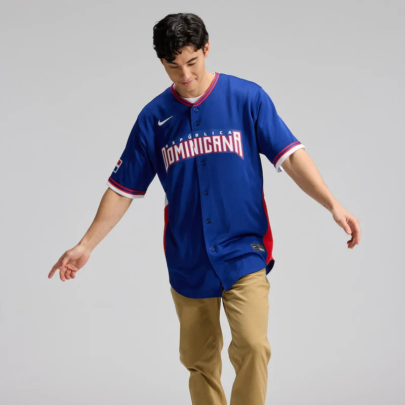 Dominican Republic Baseball Blue 2026 World Baseball Classic Home Stadium Jersey