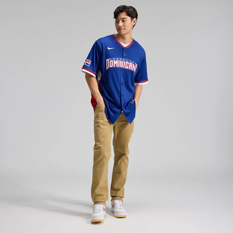 Dominican Republic Baseball Blue 2026 World Baseball Classic Home Stadium Jersey