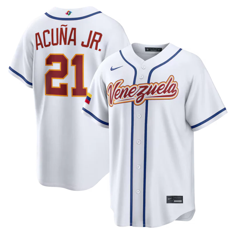 Venezuela Baseball White 2026 World Baseball Classic Home Stadium Jersey