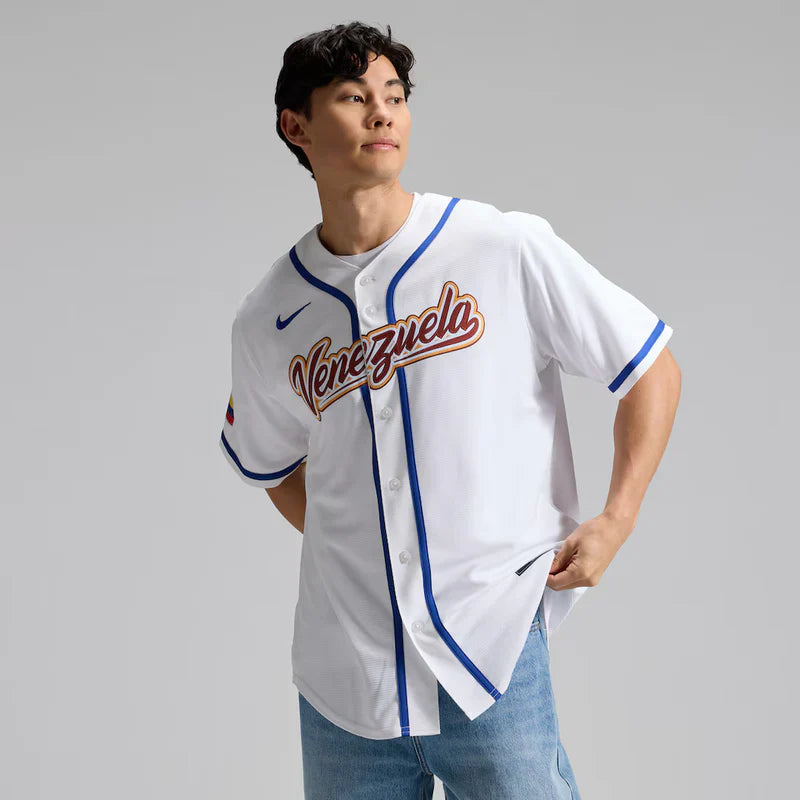Venezuela Baseball White 2026 World Baseball Classic Home Stadium Jersey