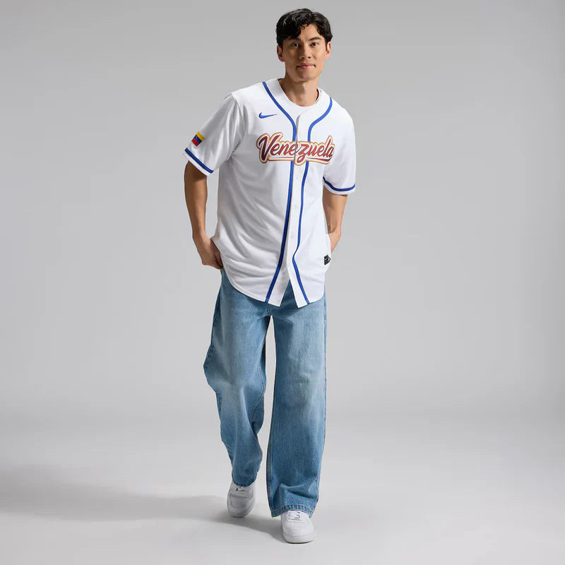 Venezuela Baseball White 2026 World Baseball Classic Home Stadium Jersey