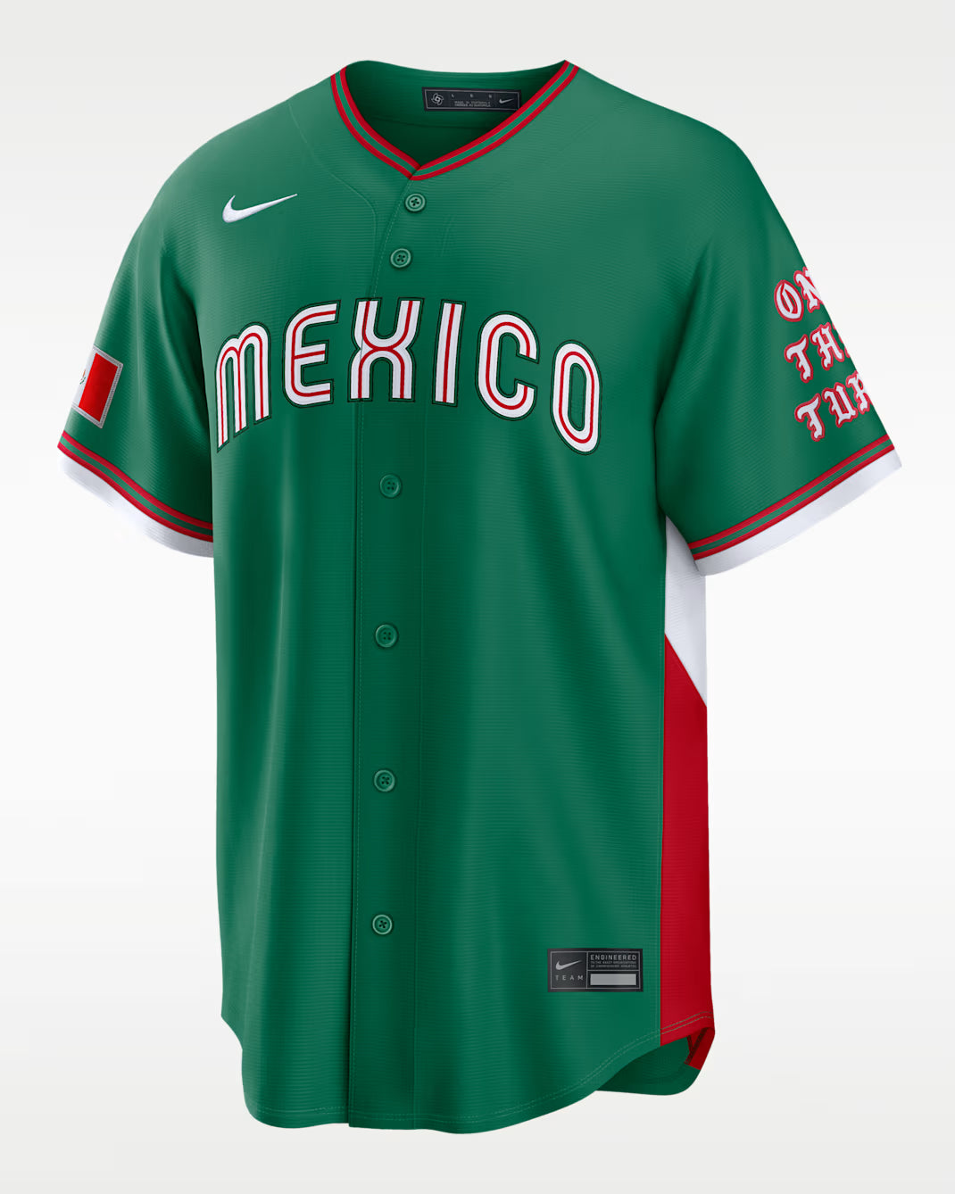 Mexico Baseball Born x Raaised Green 2026 World Baseball Classic Road Stadium Jersey