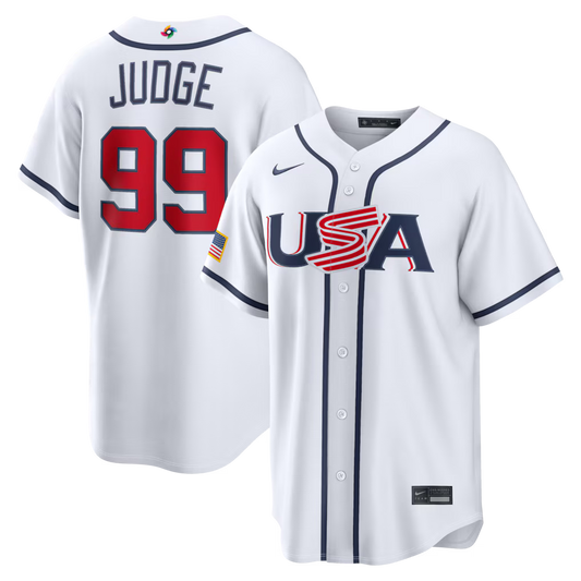 USA Baseball White 2026 World Baseball Classic Road Stadium Jersey