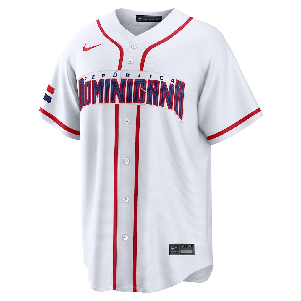Dominican Republic Baseball White 2026 World Baseball Classic Home Stadium Jersey