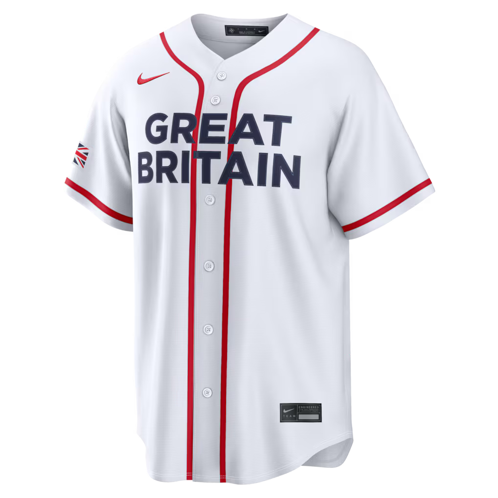 Great Britain White 2026 World Baseball Classic Home Stadium Jersey
