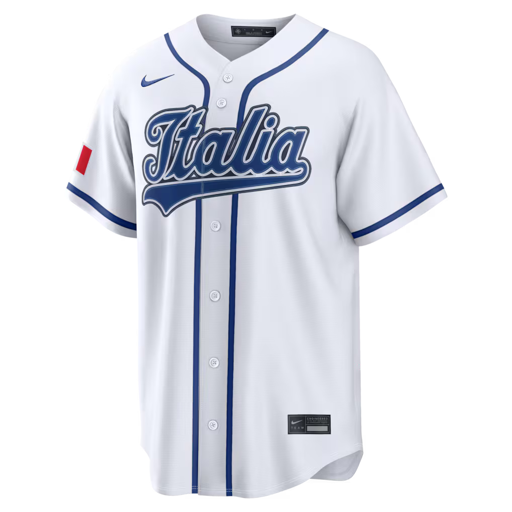 Italia Baseball White 2026 World Baseball Classic Home Stadium Jersey